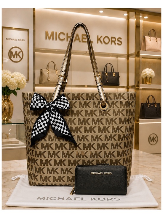 MICHAEL Michael Kors Handbags - Michael Kors. 4 Piece: Jet Set Signature Tote & Free Wallet, Scarf & Dust Bag.